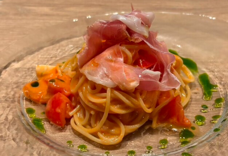 【Primo Piatto(パスタ.リゾット)】フルーツトマトの冷製パスタ(2名様分)